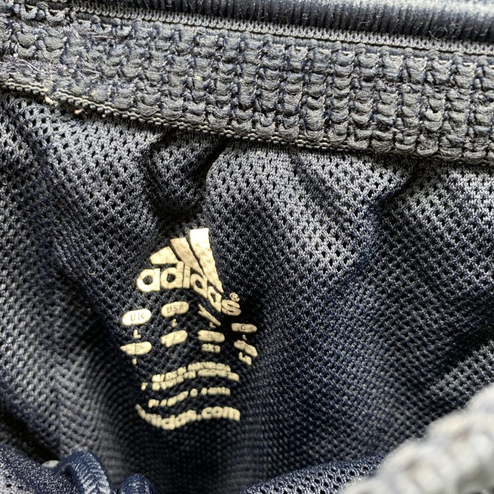 Adidas Sweatpants Men Large Blue Navy Athletic Outdoors Polyester Gym Vintage - Picture 7 of 13